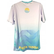 CAMISETA BEACH.ME DOTS - BRANCA/AZUL